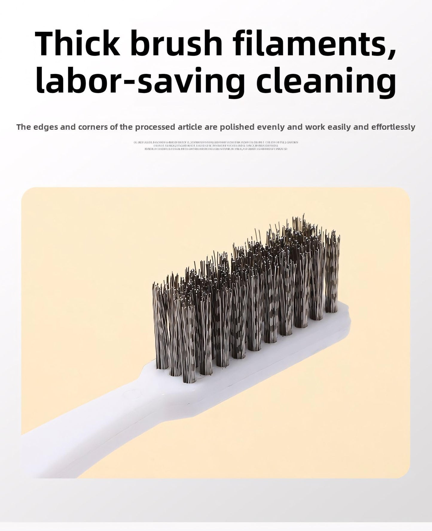 Stainless Steel Wire Brushes - Heavy-Duty Reinforced Bristle Cleaning Brushes for Kitchen, Industrial Use, Walnut Carving Gaps, Rust Removal & Polishing (5-Pack, 18cm White Handle)