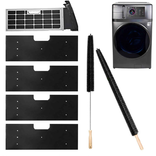 6 Pcs GE Washer Dryer Combo,WH01X35719 Lint Filter replacement with dryer vent brush,2025 New Lint Filter for Ge Washer Dryer Filter Sponge,Hand Washable and Reusable,Models: PFQ97HSPVDS