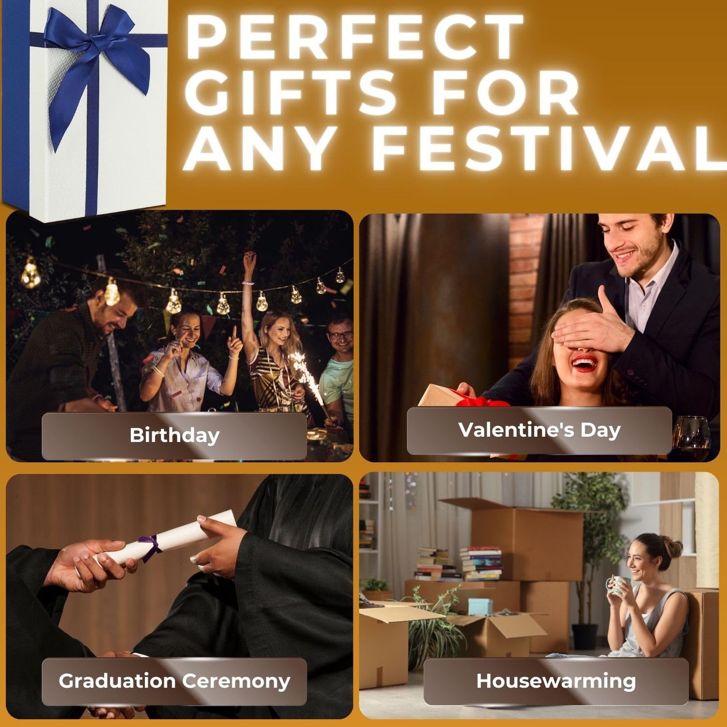 Flexzion 3D Solar System Crystal Ball Night Light - LED Light Hologram Glass Lamp with Solid Wood Base, USB Powered Crystal Ball Lamp w/Adjustable Brightness for Home Decor Display Gift,2.4inch(60mm)