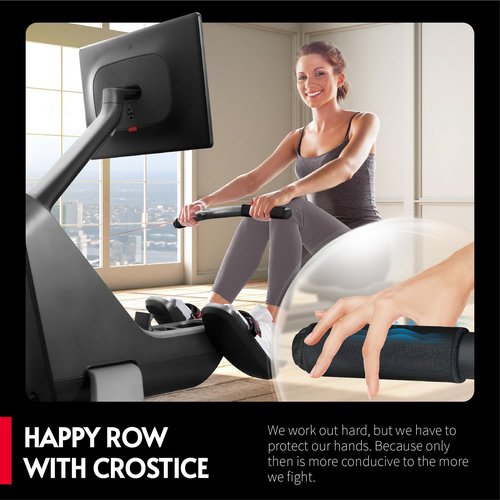 Handle Cover for Rowing Machines, Compatible with Peloton and Concept 2 Rower, Row Without Pain, Upgraded with Hook and Loop Tape, Strong Absorbent, Tailored for Rowing (2026 New Version), Black