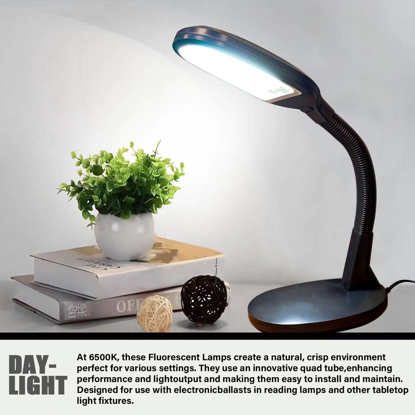 Celiwace CFML27VLX Replacement Bulb for Verilux CFML27VLX 27 Watt Fluorescent Bulb, Natural Daylight,4-Pin GX10Q-4 Base, 6500K Daylight, 3 Pack