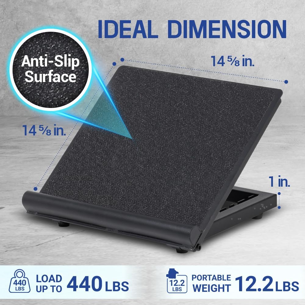 Yes4All Professional Incline Board - Slant Board for Calf Stretching & Squats | Portable with Anti-Slip Surface