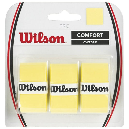 2 of Wilson Pro Overgrip Comfort 3 Packs (Total 6 Strips of overgrip) - Yellow