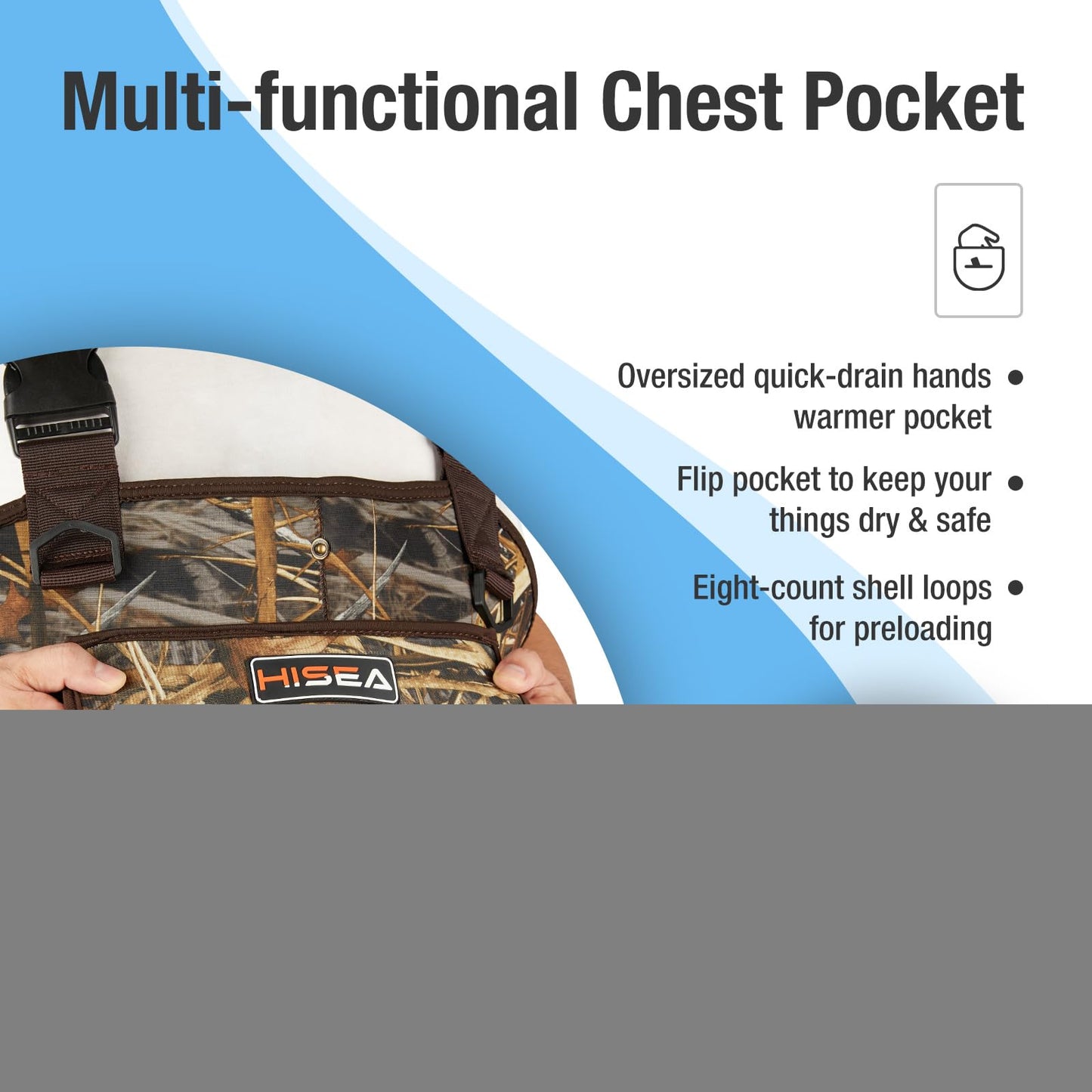 HISEA Chest Waders for Men 800G Insulated Neoprene Hunting Wader Waterproof