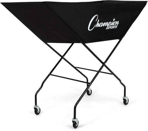 Champion Sports Volleyball Cart - Durable Aluminum Frame for High Volume Practices | 24-40 Ball Storage Capacity