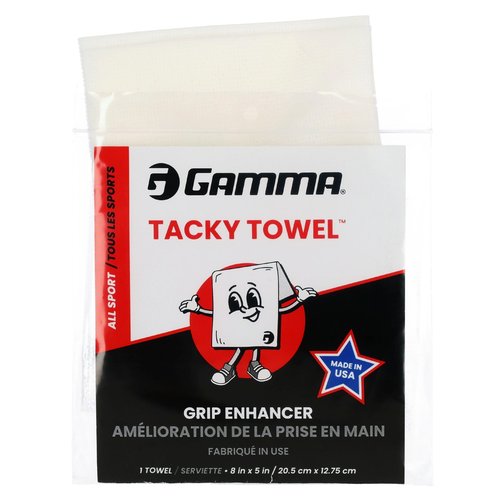 Gamma Tacky Towel for Tennis, Pickleball, Padel – Grip Enhancer for Sweaty Hands – Improves Paddle & Racquet Control – Long-Lasting Anti-Slip Formula – Pocket-Sized Grip Aid for Players