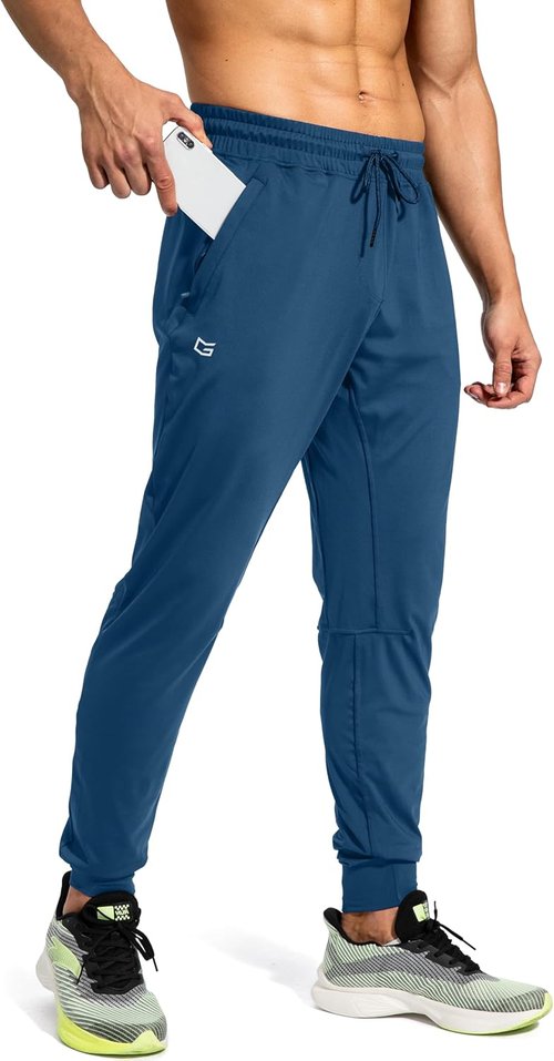 G Gradual Men's Athletic Sweatpants - Zipper Pockets for Soccer, Running & Workout | Comfortable Joggers