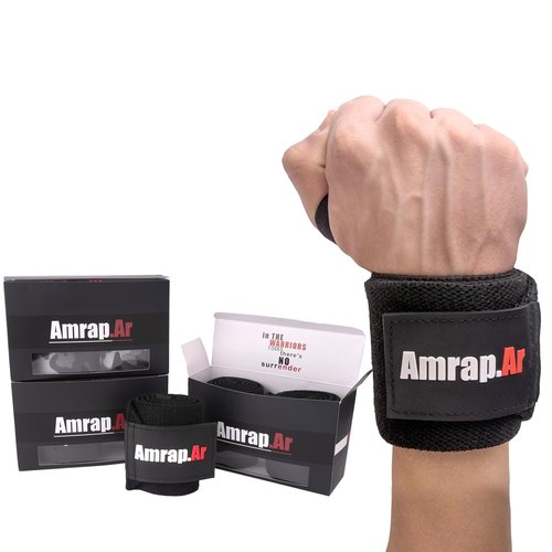AMRAP.AR Weight Lifting Wrist Wraps for Weightlifting, Gym, Workout, Sports, Crossfit | Wrist Straps for Weightlifting Strong & Shock-absorbing | Ideal Gift for Men and Women | 18-inches Long