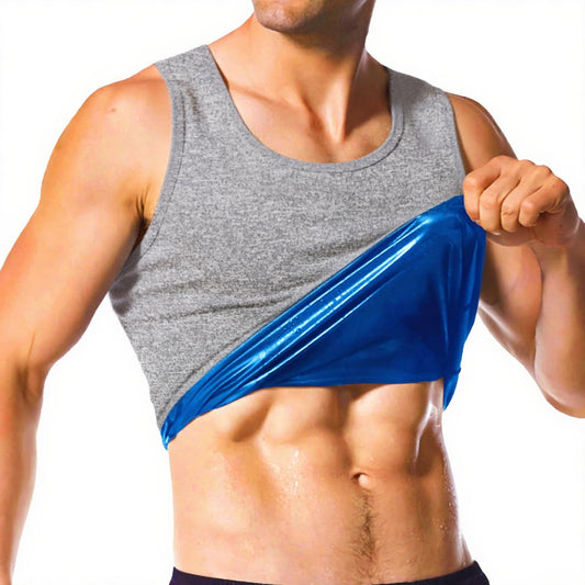 Everfion Sleeveless Sauna Suit for Men Sauna Shirt Compression Sweat Sauna Vest Workout Tank Top