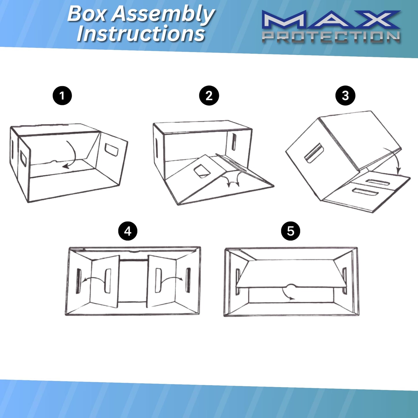 Max Pro Comic Book Storage Boxes - Short Cardboard White Case for 150-175 Comic Books - Double Thickness Design - Premium Stackable Book Box for Silver Age & Modern Comics (Pack of 3)