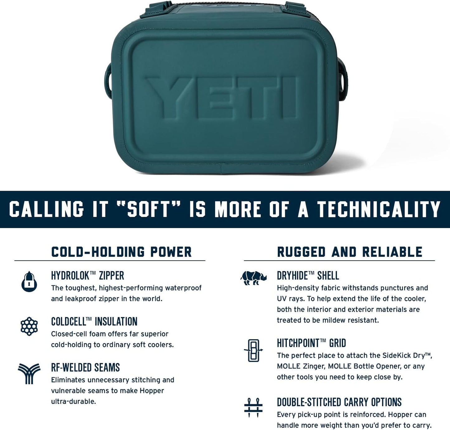 YETI Hopper Flip 8 - Portable Soft Cooler with Insulated Design | Ideal for Outdoor Adventures