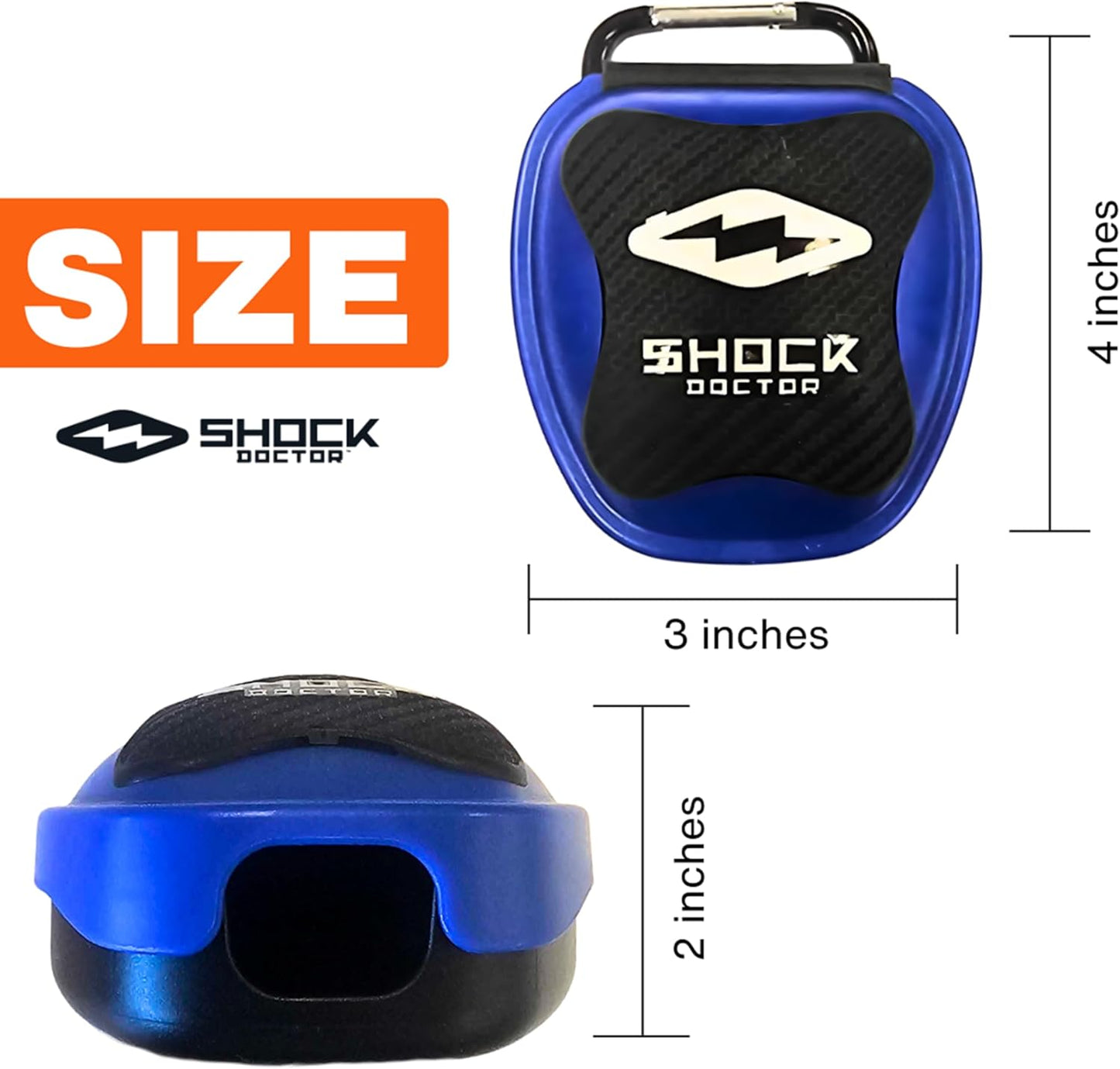 Shock Doctor Mouth Guard Case - Ventilated Universal Storage for Adult & Youth Mouthguards
