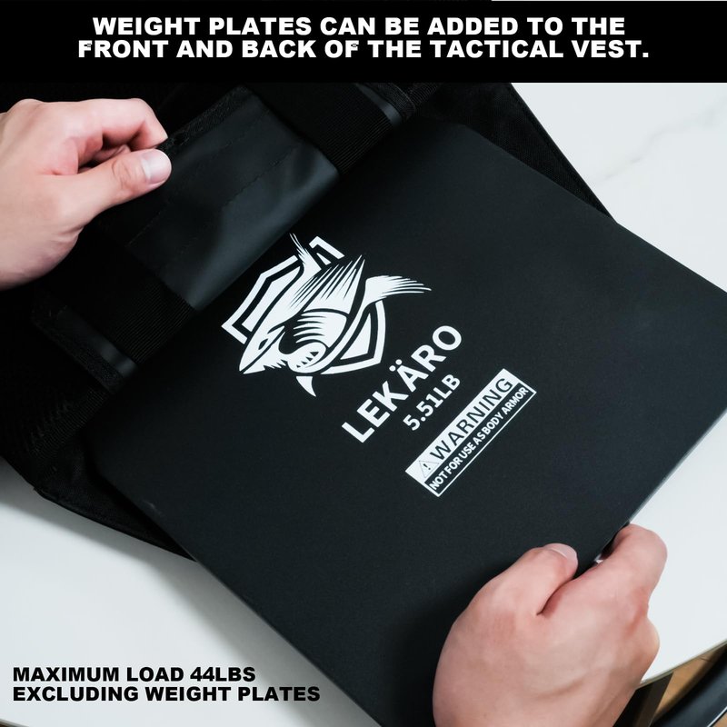 Adjustable Weighted Vest for Men Women – Tactical Vest for Rucking, HIIT & CrossFit, Fits 10x12 Plates, 600D Breathable Weight Vest & Exercise Vest for Strength Training, Weights Not Included