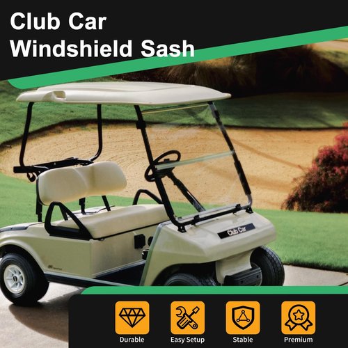iLSKW Golf Cart Windshield Clip for Club Car DS 1982-2000.5 Fit for 1"x1" Square Tube Include Windshield Sash Clips, Windshield Retaining Clips Bottom Kit OEM#102005801/102005901/102005701/102163001