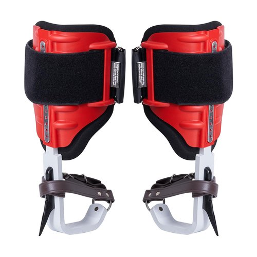 VEVOR Tree Climbing Spikes, 1 Pair Aluminum Climbing Spurs, 350lbs Load Capacity Tree Climbing Gear with Straps and Spike Protectors, Arborist Equipment for Climbers, Hunting, Fruit Picking, Red