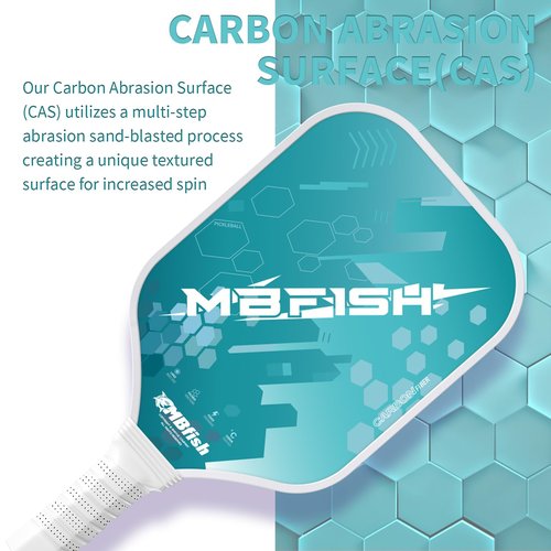 MBFISH Pickleball Paddles Set of 1 Super Value Set with 1 Pickleball Carbon Fiber Racket 4 Balls 2 Pickleball Grip Tapes 2 Sports Towels 1 Pickleball Bag Outdoor Gift for Family Friends