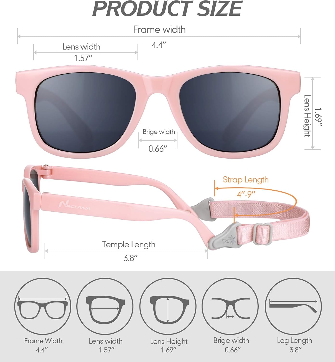 Skiennix Baby Sunglasses - 100% UV Protection for Infants & Toddlers | Ages 0-2 Years with Case & Pouch