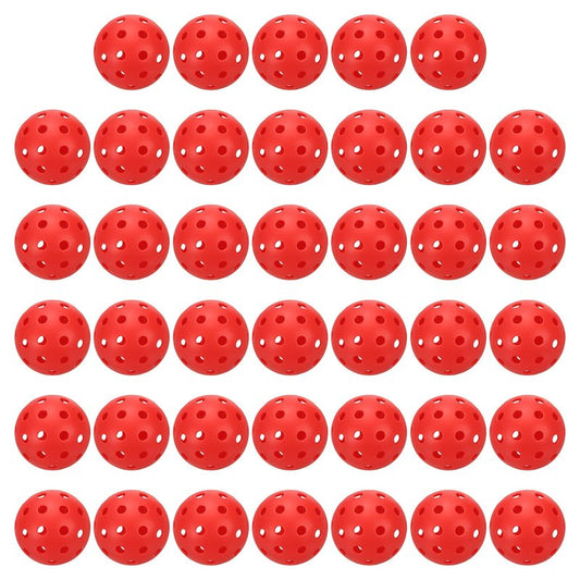 PATIKIL Outdoor Pickleball Balls 40 Holes Pickleball 40 Pack Pickleball Balls for Amateurs Indoor and Outdoor Sport, Red