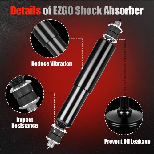 EZGO TXT Front and Rear Shocks Fit for EZGO TXT/Medalist 1994-UP, Golf Cart Shock Absorbers Replaces OEM #76418-G01, 70248-G01, 70324-G01, 76419-G01 2 PCS