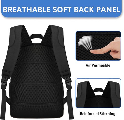 Goloni Anti-Theft Laptop Backpack - Water Resistant 17.3 Inch USB Charging Bag for Travel & Work