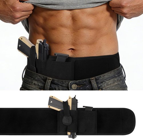 Accmor Belly Band Holster - Universal Concealed Carry Waistband Holster for Men & Women | Neoprene IWB 9mm Fit