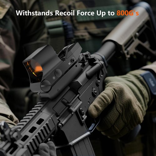 Reflex Sight, 40mm Red Dot Sight, 4 Multi-Reticle Red Dot Sight for Picatinny Rail, red dot scopes, Absolute Co-Witness