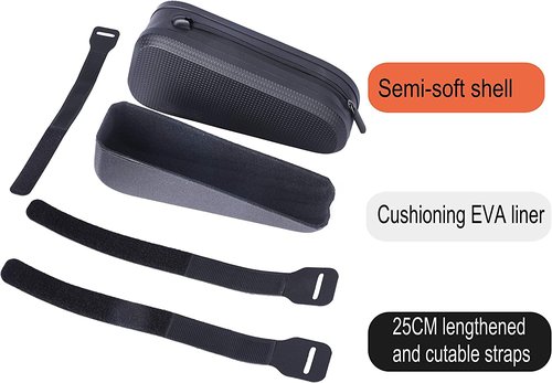 WILD HEART Bike Top Tube Bag Bicycle Front Frame Bag Waterproof Bike Pouch Pack Bike Phone Bag Cycling Accessories Pouch for Mountain Road Bike (Orange)