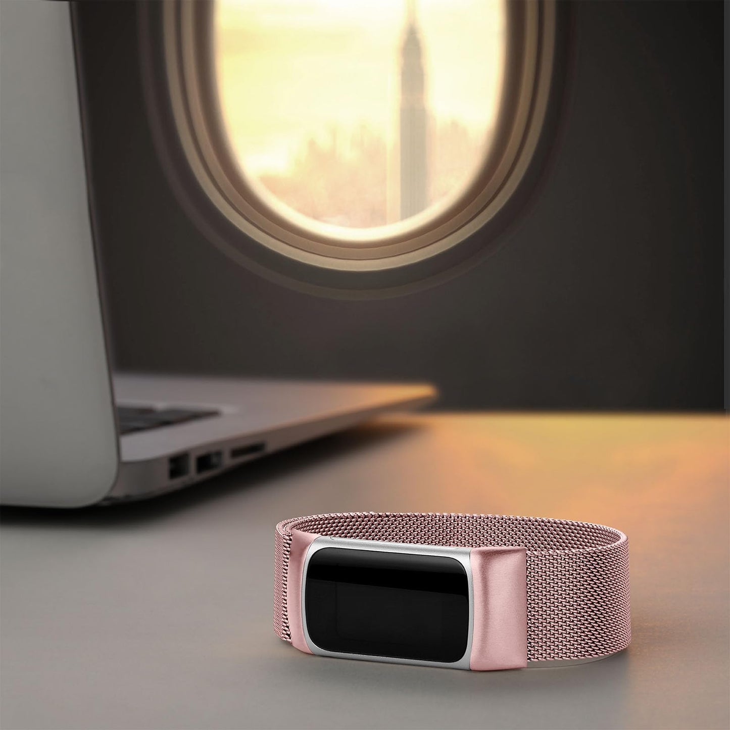 JKD Compatible with Fitbit Charge 6 /Charge 5 Bands for Women Men, Adjustable Stainless Steel Metal Mesh Loop Replacement Straps for Fitbit Charge 6/Charge 5 Advanced Activity & Fitness Trackers