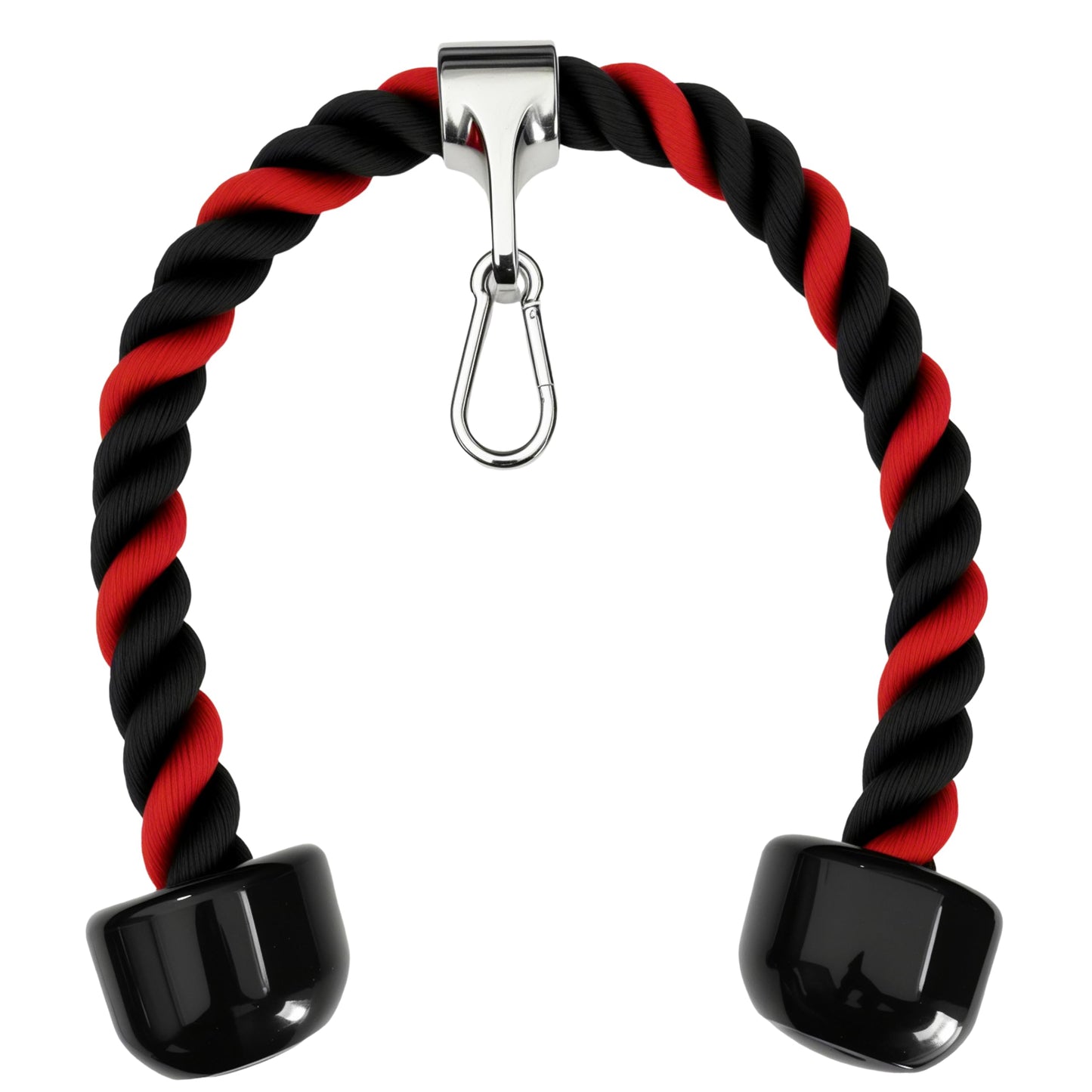qibylift Deluxe Tricep Rope Pull Down - 27 Inch/14 Inch Rope Length, Easy to Grip & Non Slip Cable Attachment (RedMix)