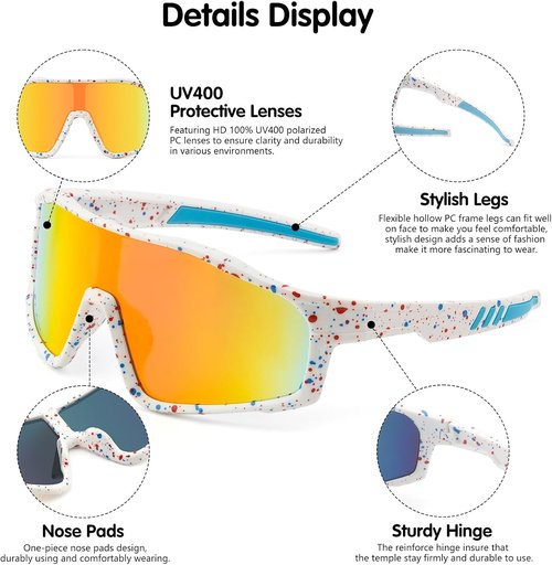 EYEBUDDY Kids Sunglasses - Polarized UV Protection for Boys & Girls Age 6-12 | Perfect for Sports