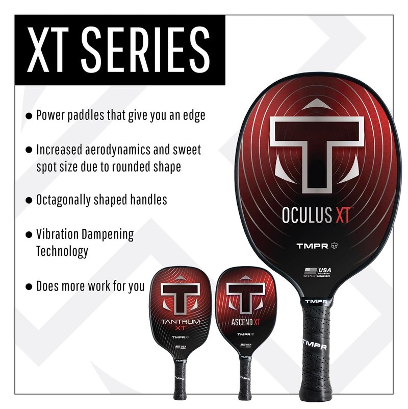 TMPR Sports Oculus XT - Pickleball Paddle, Green, Medium Weight (7.5 - 7.6 oz)