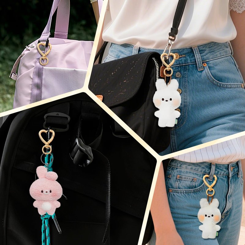 30 Pcs Gold Heart Keychain Clip with Swivel Clasps Hooks Cute Silver Heart Shaped Carabiner Clasp Zinc Alloy Key Ring Snap Keychain Hook Backpack Clips for Handbag DIY Making Hanging Buckle