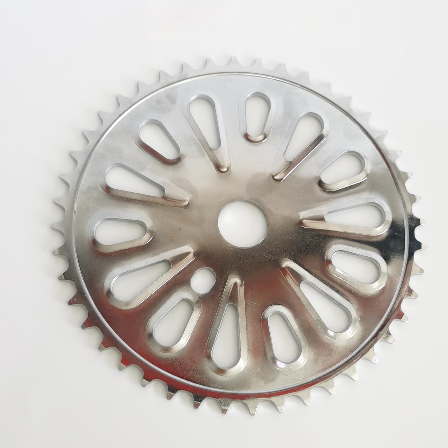DONSP1986 2” Cup Wide Pedal Crank Kit 44T Sprocket 165mm Crank Arm, One-Piece Crank, Bicycle Crank Kit for Road Bicycle (Red)