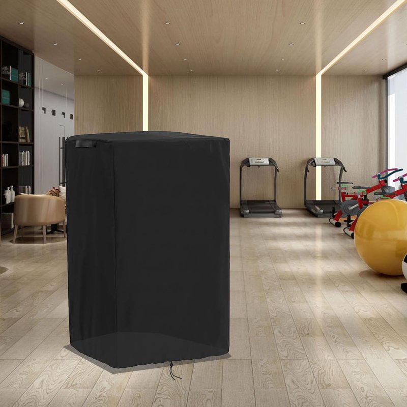 Rilime Cover for Lifepro Vibration Plate,Dust-Proof Vibration Plate Exercise Machine Cover,Adjustable Drawstrings, UV and Water-Resistant, Lightweight, Black,29" L x 27" W x 48" H