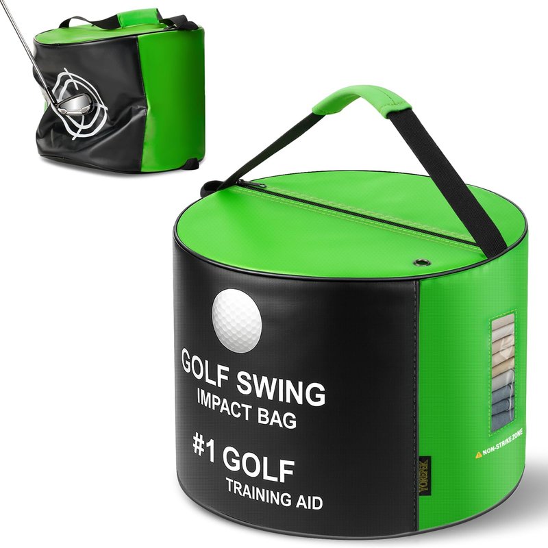 YOREPEK Golf Impact Bag for Practice, Durable Golf Hitting Bag for Swing Training with Large Printed Target, Golfs Training Aid for Men, Indoor & Outdoor Use at Home, Garage, Yard, Green
