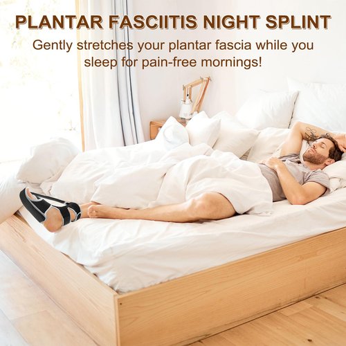 SNUSIM Plantar Fasciitis Night Splint - Upgraded Plantar Fasciitis Relief Braces For Women Men Day Night - Ankle Brace Arch Support Achilles Tendonitis Relief Foot Drop Heel Pain Relief - Breathable