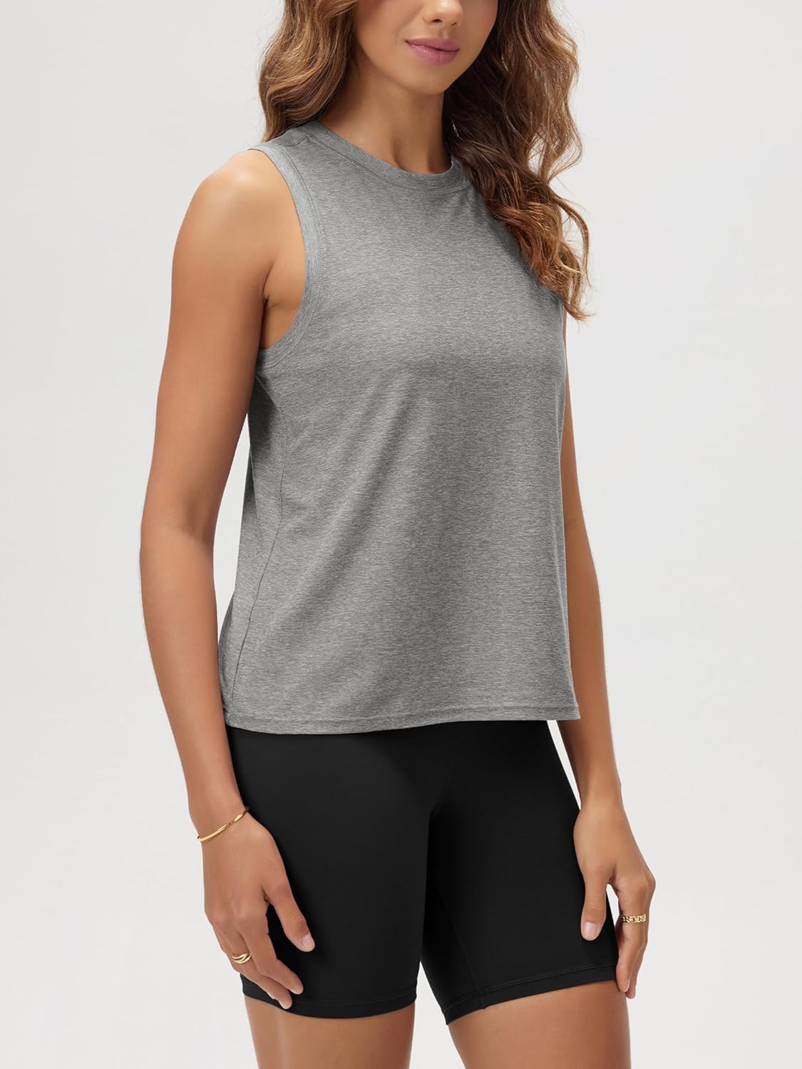 ODODOS Women's Performance Tank - Ultra Soft odSTRATUM Tech Sleeveless Tee with High Crew Neck | Comfortable Fit