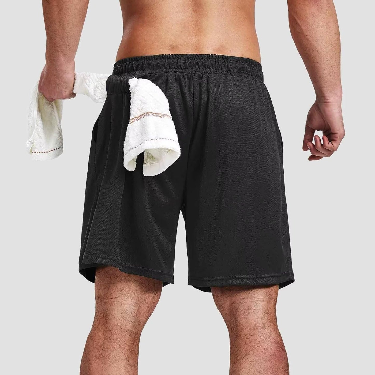 Skiennix Men's Athletic Gym Shorts - 7-Inch Dry Fit & Mesh Running Shorts with Pockets | 5-Pack