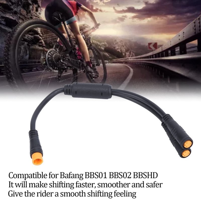 Alomejor Electric Scooter Y Splitter, High Current Capacity Compact Cable Adapter for Commuters Urban Travelers Riders