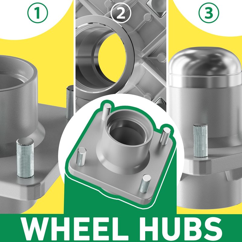 FIXHAWK Club Car DS Hub Kit,Club Car Front Wheel Hub and Bearings Seals, Fit for 1981-2003 Club Car DS Golf Cart, Replace OEM# 1011892 11011102 1011153 1011889 1011894