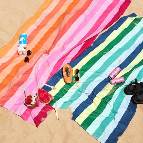 Dock & Bay Kid's Towel - for Beach Use - Quick Dry, Sand Free - Compact, Lightweight - 100% Recycled - Includes Bag - Summer - Cool Lagoon, Large (160x90cm, 63x35)