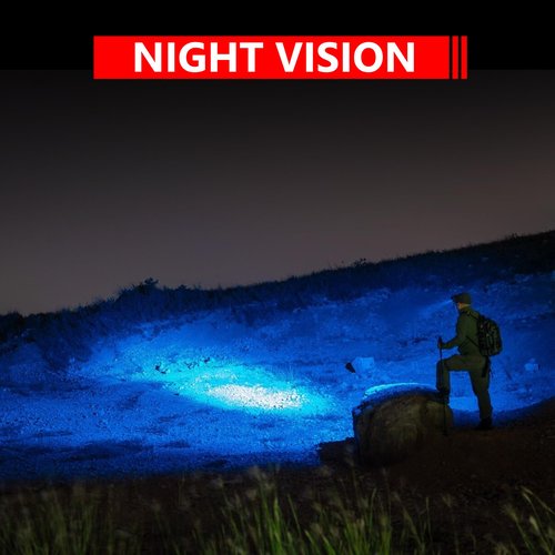XINFEIBEI Blue Light Penlight Flashlight, Single Mode Blue Light LED Torch for Night Hiking, Hunting and Observing, 5-Pack