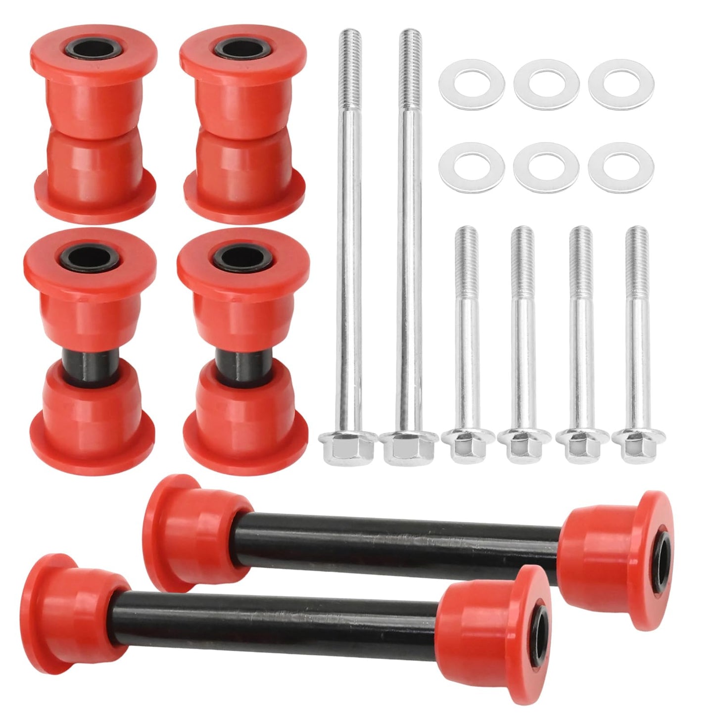 SYOWADA Golf Cart Front Bushing Kit with Polyurethane Bushings & Sleeves, Front Lower Spring Upper A-Arm Bushing Kit, Replacement for Club Car Precedent 2004-Up, Replaces 102289901