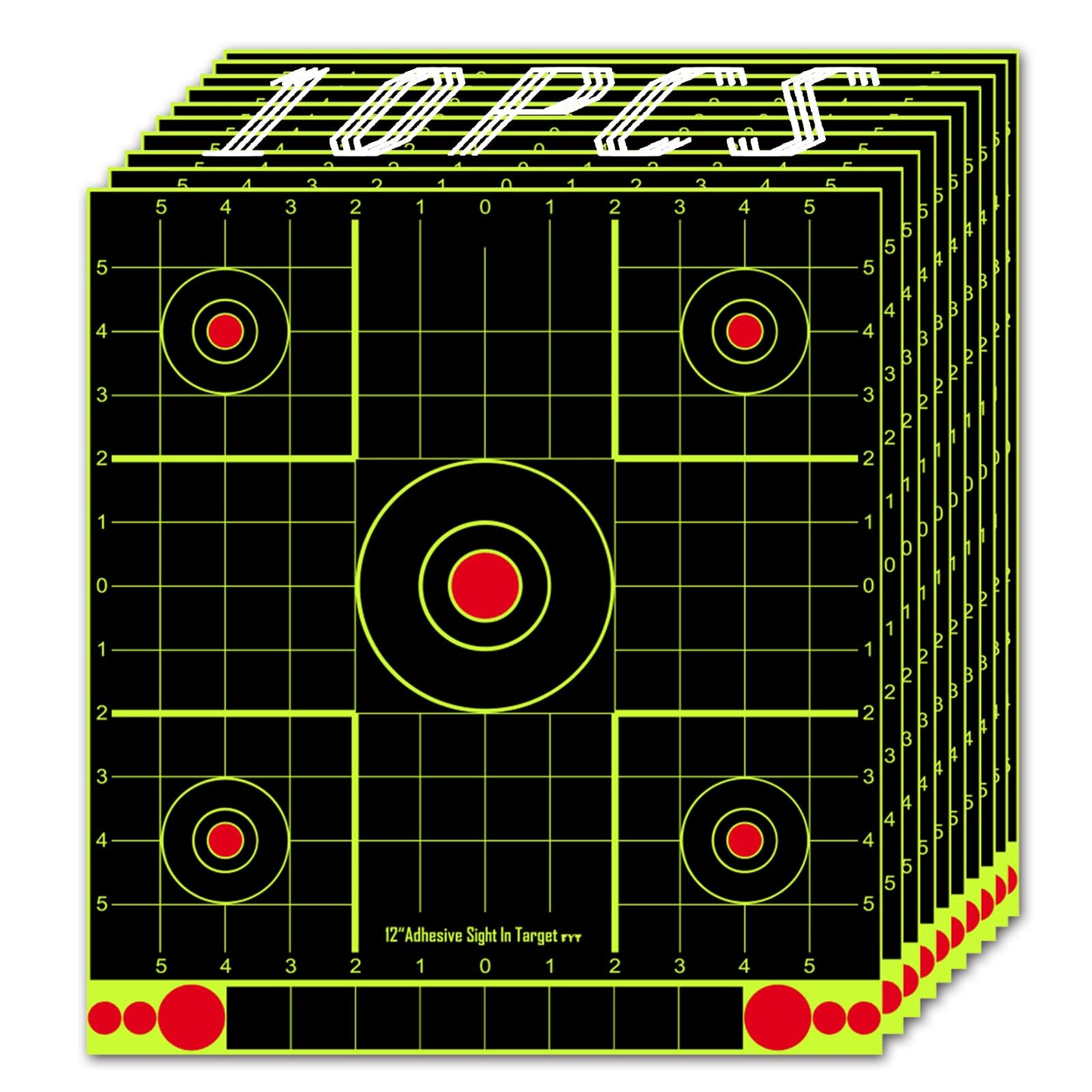 ATFLBOX 12x12 inch Splatter Paper Targets and Adhesive Target Papers.Shooting Outdoor and Indoor. Rective Shooting Targets for Air Gun - Rifle - Pistol - Airsoft - Air Rifle (10 Pack)