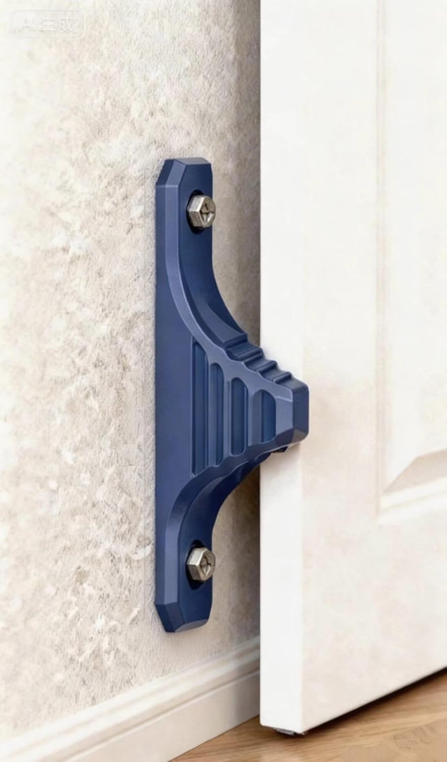 Metal Door Barricade Stopper - Durable Outdoor Security Solution | Sleek Black Design
