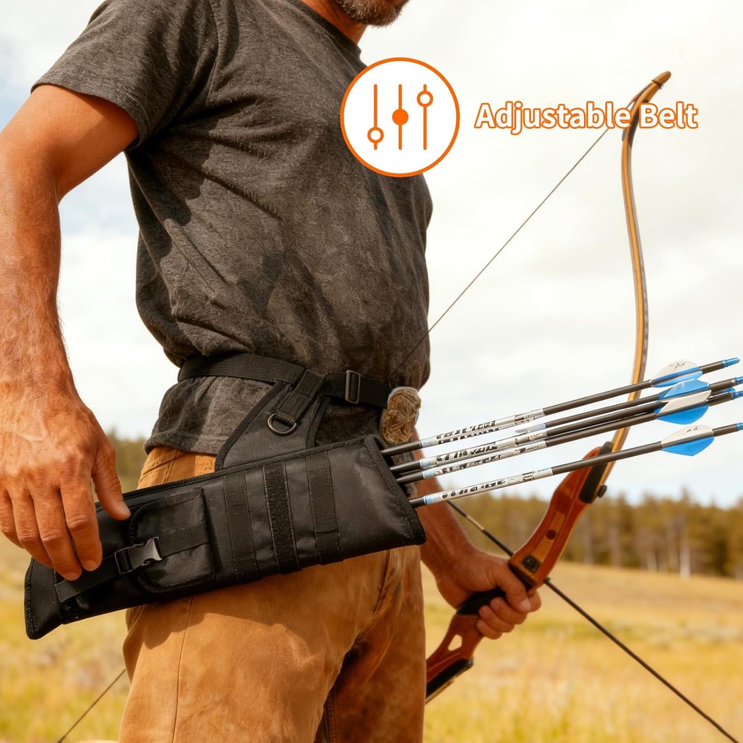 SPG Hip Quivers - Molle System Arrow Quiver with Adjustable Waist Belt for Archery Practice