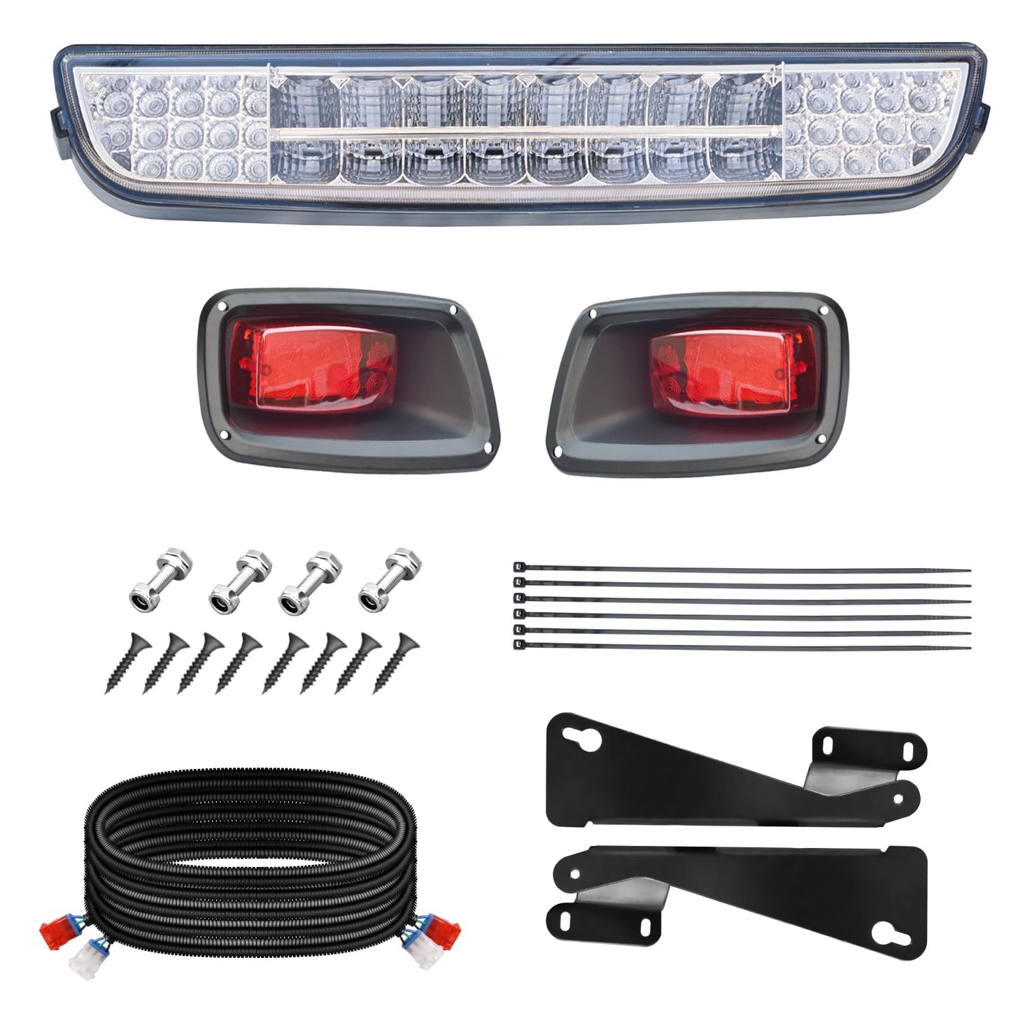 Orle Oko Golf Cart TXT LED Head Tail Light Bar Compatible with EZGO TXT Led Light 1996-2013 Gas and Electric Replace 12V Headlights Taillight Kit Assembly For EZGO TXT Gas and Electric