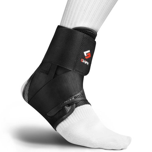 Gviipk Ankle Brace for Sprained Ankle, Quick Lace Up Ankle Brace Support Women Men, Foot Brace Ankle for Plantar Fasciitis Relief and Achilles Tendonitis Wrap, Injury Recover, Running, Sports - M