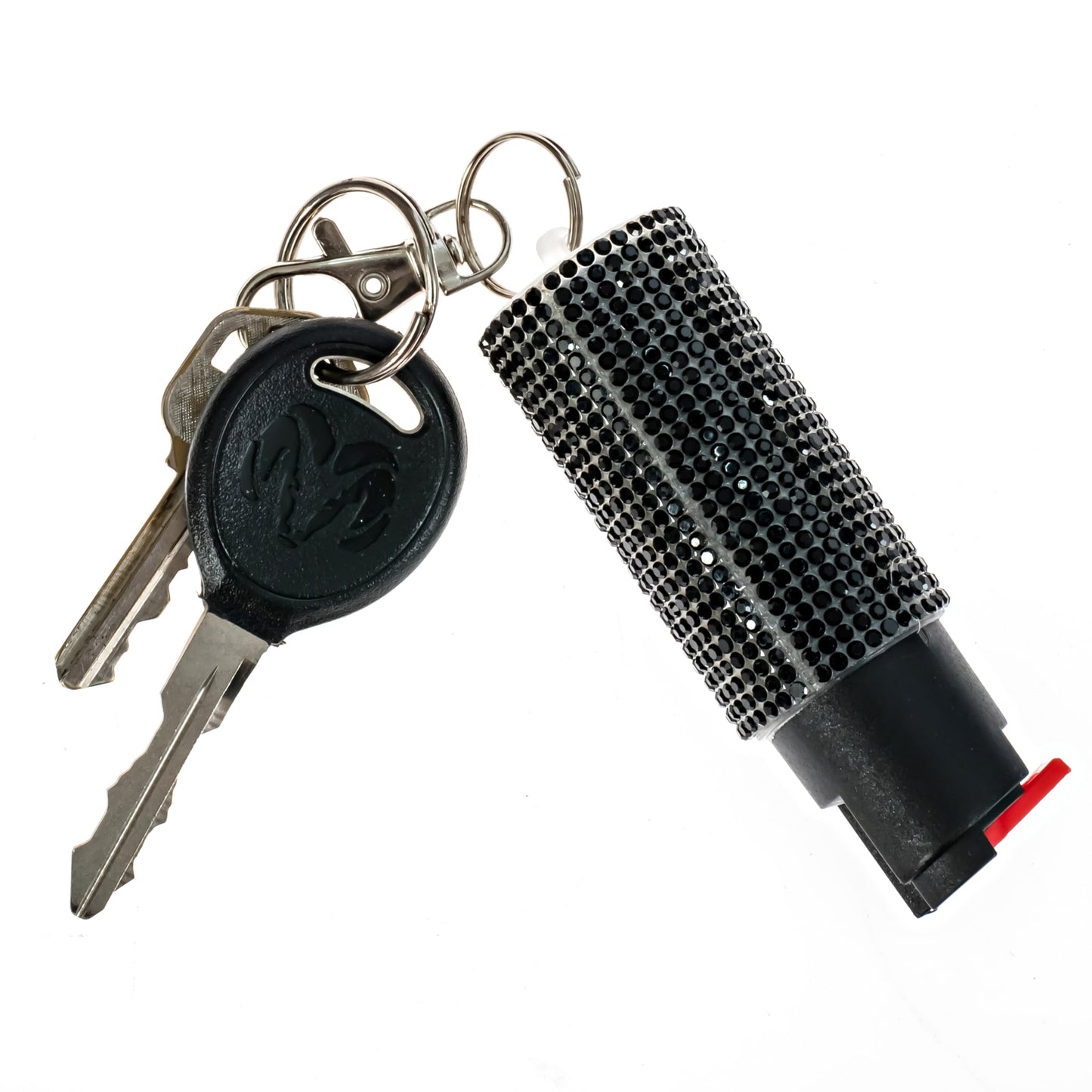 Burn Pepper Spray for Self Defense - 0.67oz Stylish Compact Pepper Spray for Women with Keychain, Maximum Strength, Police Grade with UV Dye for Personal Safety, Joggers & Home Defense, Black 3 Pack