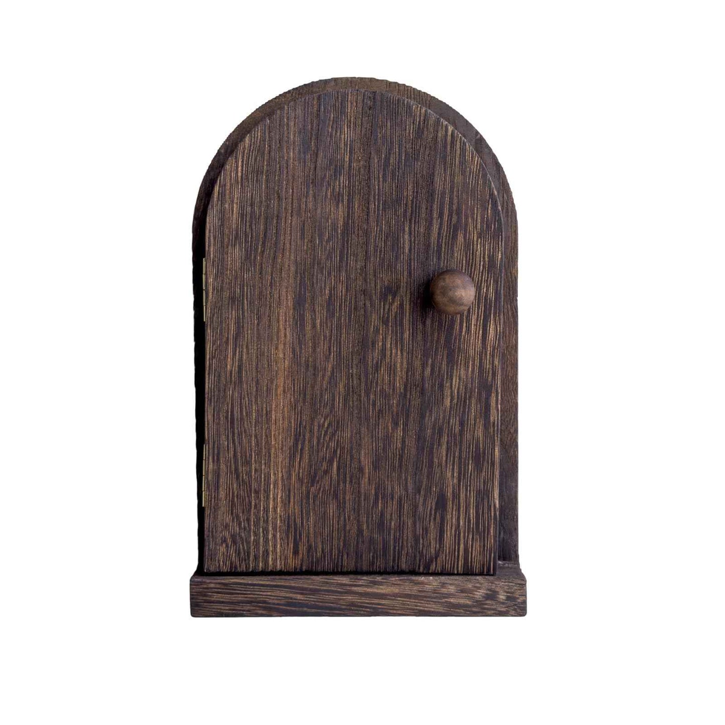 MaxForJoys Self-Adhesive Outlet Cover – A Creative Wooden Cover that Conceals Wall Plates、 Switches、Stains、Wall holes and Protects Child – Elf Door for Wall – 7.87 Inch Tall Fairy Door (Paulownia)